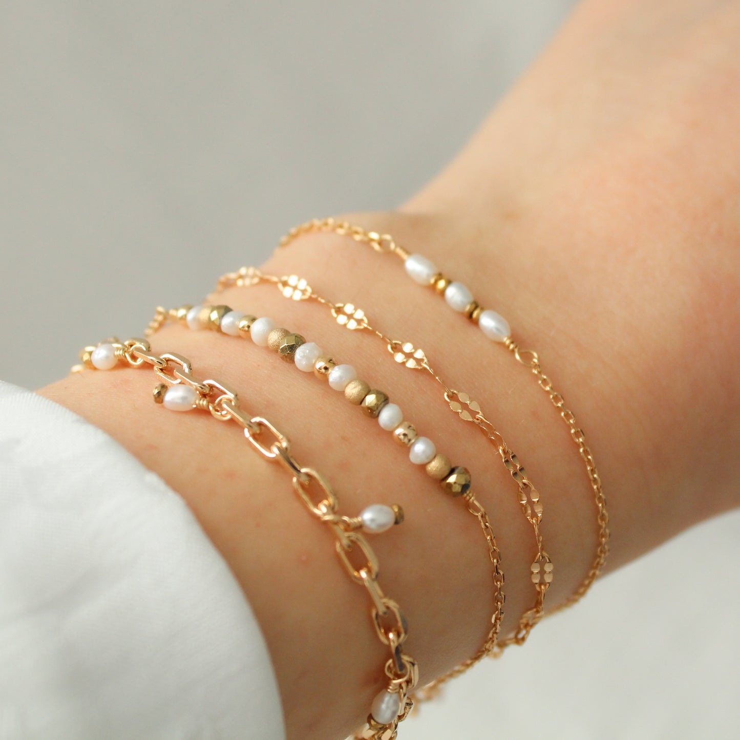 Bracelet Maille et Perles Breloques - ASTÉRIA